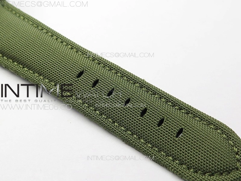 PAM606 Q "Hong Kong" HWF Black Dial on Green Nylon Strap P.3000 Super Clone